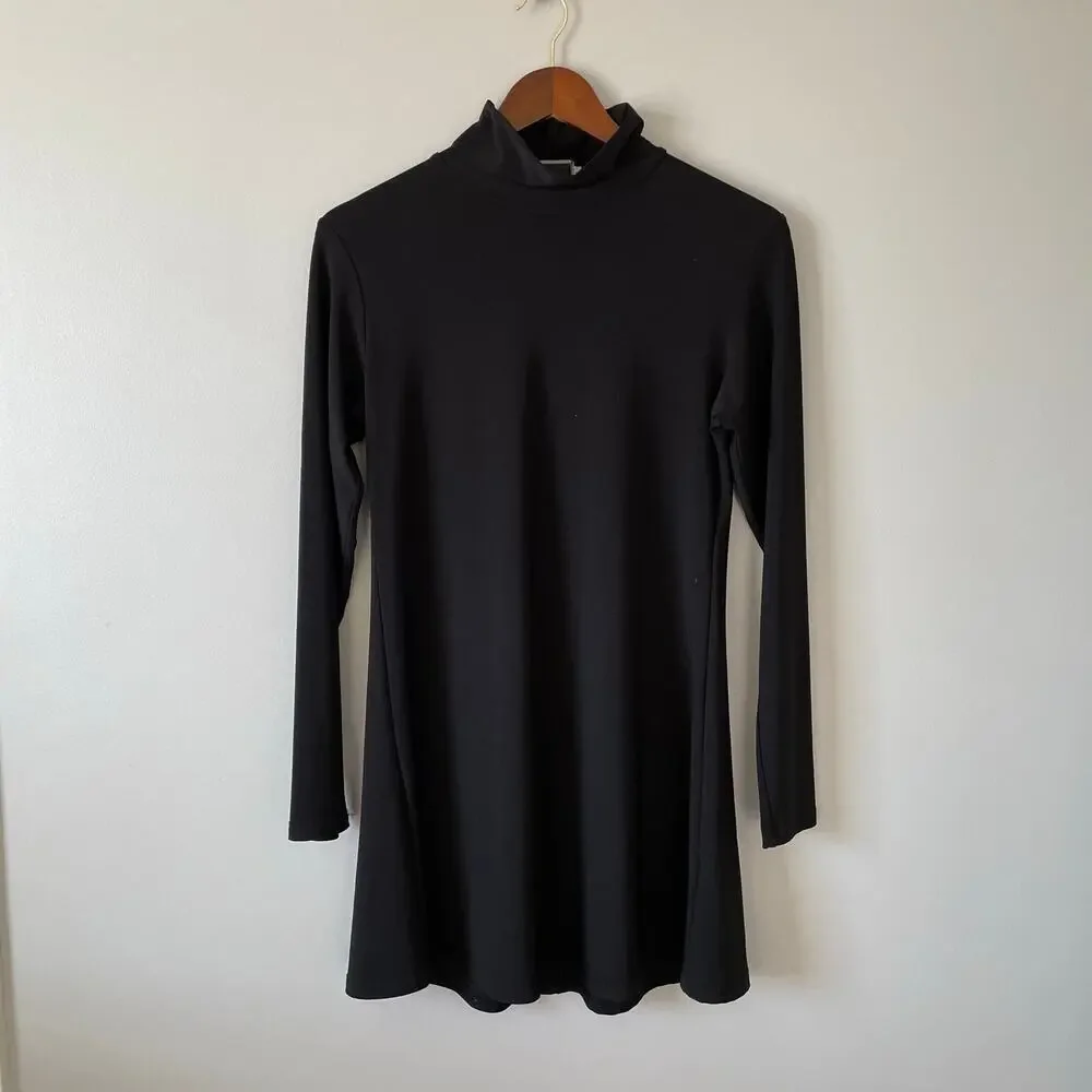 Sympli Black Tunic Mini Dress Long Sleeve sz 8 - Picture 2 of 7